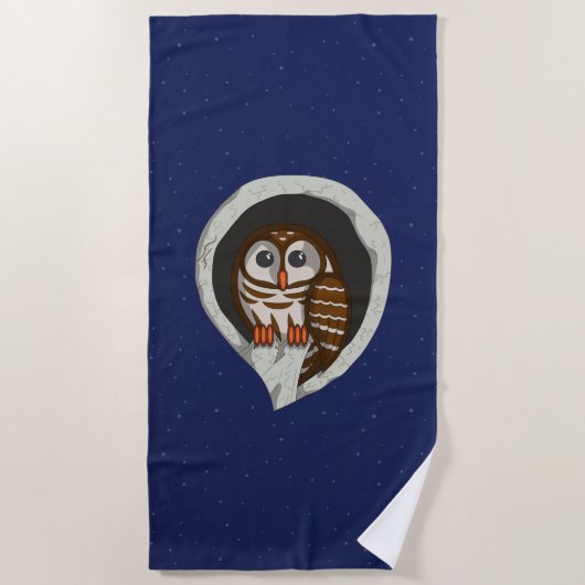 Serviette De Plage Selene the Owl Beach Towel (Devant)