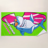 Serviette De Plage Semaine du requin congé de printemps (Devant)