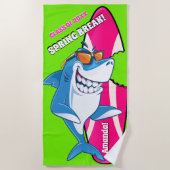 Serviette De Plage Semaine du requin congé de printemps (Devant)