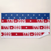 Serviette De Plage Semiquincentennial 4th Of July 1776 2026 Celebrate (Devant)