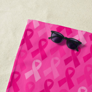 Serviette De Plage Sensibilisation au cancer du sein Motif de ruban r