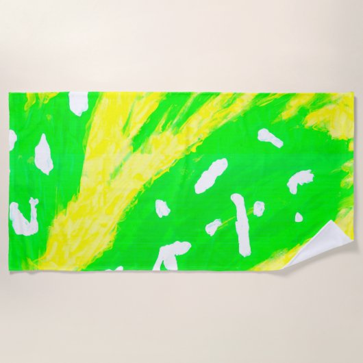 Serviette De Plage Sentiment heureux (Devant)