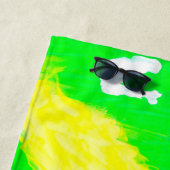 Serviette De Plage Sentiment heureux (En situation)