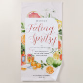 Serviette De Plage Sentiment Spritzy | Citrus Bachelorette Week-end (Devant)