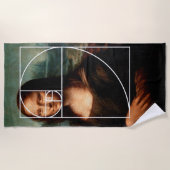 Serviette De Plage Séquence Leonardo da Vinci Mona Lisa Fibonacci (Devant)