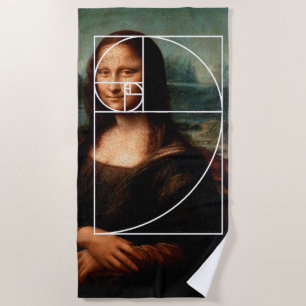 Serviette De Plage Séquence Leonardo da Vinci Mona Lisa Fibonacci