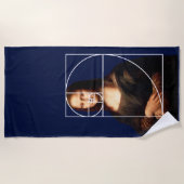 Serviette De Plage Séquence Leonardo da Vinci Mona Lisa Fibonacci (Devant)