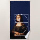 Serviette De Plage Séquence Leonardo da Vinci Mona Lisa Fibonacci (Devant)