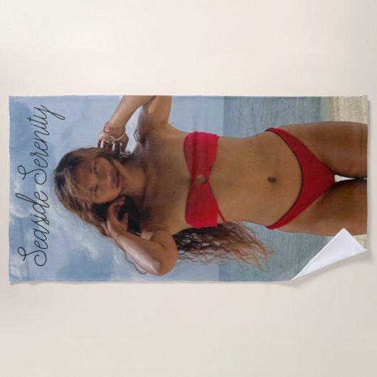 Serviette de plage Sérénité maritime (Devant)