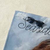 Serviette de plage Sérénité maritime (En situation)