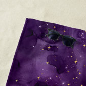 Serviette De Plage Série Galaxy Violet Design 8 (En situation)