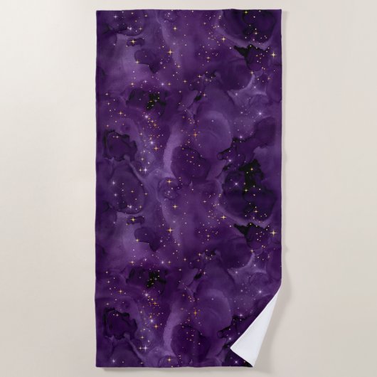 Serviette De Plage Série Galaxy Violet Design 8 (Devant)