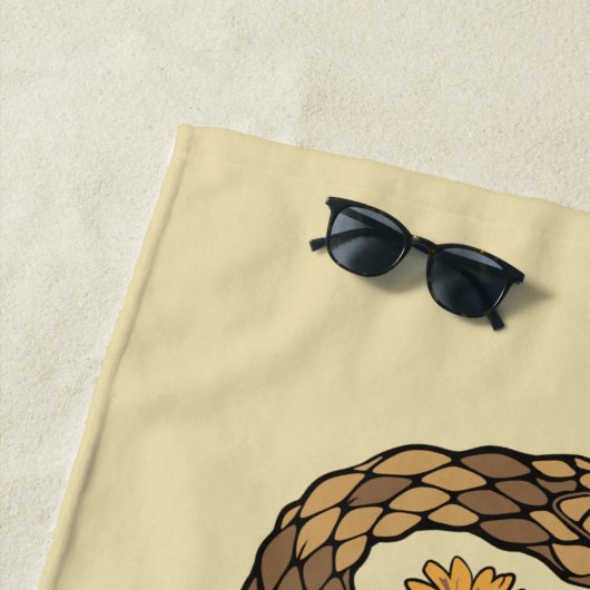 Serviette De Plage Serpent floral (En situation)