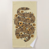Serviette De Plage Serpent floral (Devant)