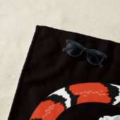 Serviette De Plage Serpent roi aux fleurs de pavot (En situation)