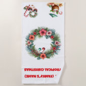 Serviette de plage - Serviette de plage de Noël tr (Devant)