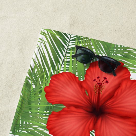 Serviette De Plage Serviette-Flamant rose de plage (En situation)