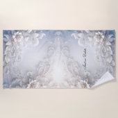 Serviette De Plage Serviette Plage Florale Blanche (Devant)