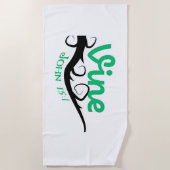 Serviette De Plage Serviette. Véritable série de vignes. UN (Devant)