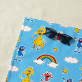 Serviette De Plage Sesame Pals Rainbow Doodley Pattern (En situation)