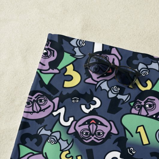 Serviette De Plage Sésame Sésame | Count von Count Doodle Motif