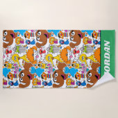 Serviette De Plage Sesame Street Pals Doodley Pattern (Devant)
