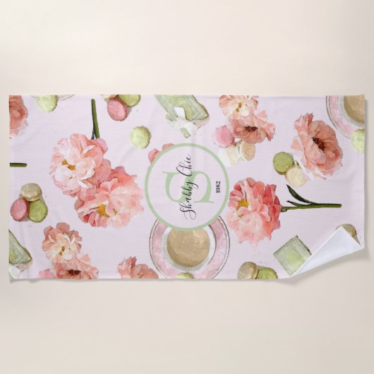 Serviette De Plage Set de Trendy Shabby Chic (Devant)