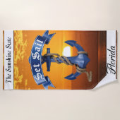 Serviette De Plage Set for Sailing Away (Devant)