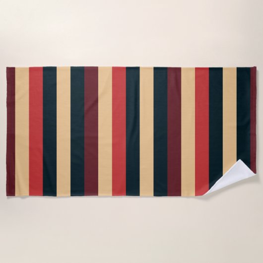 Serviette De Plage Seventies Stripes (Devant)