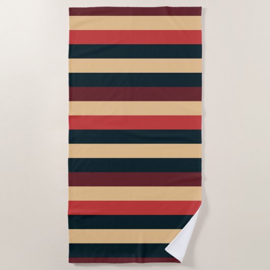 Serviette De Plage Seventies Stripes (Devant)