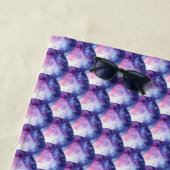 Serviette De Plage Shades of Purple Bubbles (En situation)