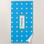 Serviette de plage Shastas en fleurs (Devant)