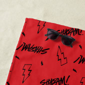 Serviette De Plage SHAZAM ! Furie des dieux | Motif de gribouillages (En situation)