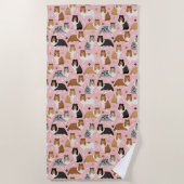 Serviette de plage Sheltie Bones and Paws Beach (Devant)