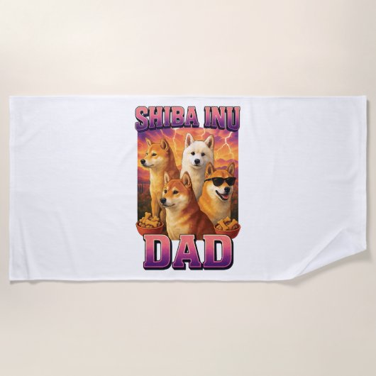 Serviette De Plage Shiba Inu (Devant)