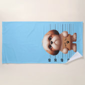 Serviette De Plage Shih Tzu vilain (Devant)