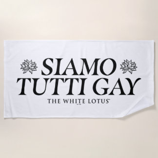 Serviette De Plage Siamo Tutti Gay - Le Lotus Blanc