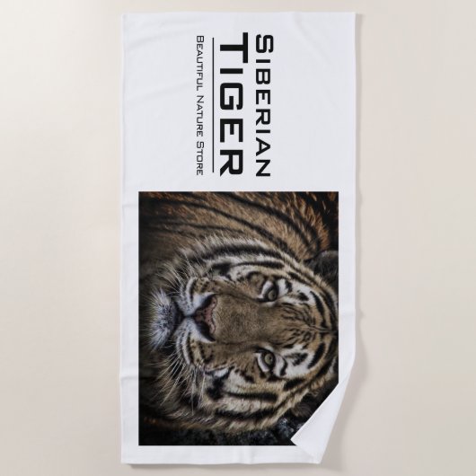 Serviette De Plage Siberian Tiger:Beach Towel (Devant)