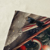 Serviette De Plage Sibérie Husky Chien Festif de Noël (En situation)