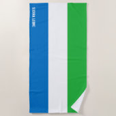 Serviette De Plage Sierra Leone Drapeau splendide patriotique (Devant)