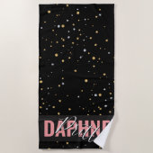 Serviette De Plage Signature Beach, mode "Daphne Pritti" chic DK (Devant)