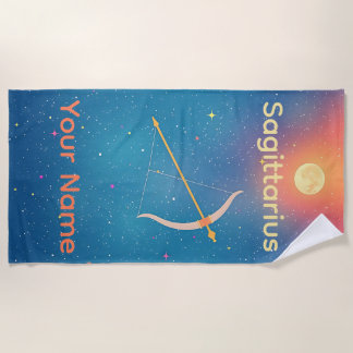 Serviette De Plage Signe astrologique Sagittaire personnalisé