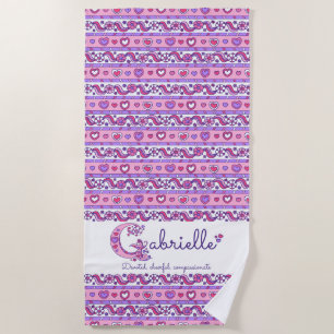 Serviette De Plage signification du nom Gabrielle fleur cœur serviett