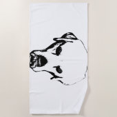 Serviette De Plage Silence gras (Devant)