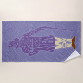 Serviette De Plage Silhouette de citation de Willy Wonka (Devant)