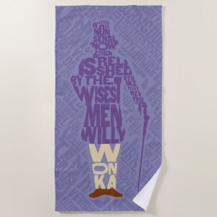 Serviette De Plage Silhouette de citation de Willy Wonka