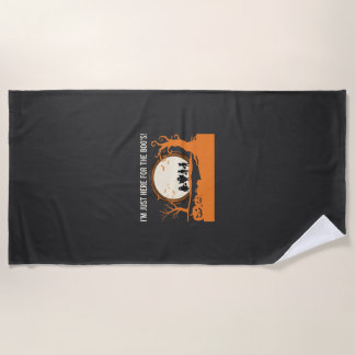 Serviette De Plage Silhouette de fantôme Halloween Boo