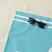 Serviette De Plage Silhouette de teckel (En situation)