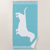 Serviette De Plage Silhouette de teckel (Devant)