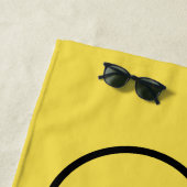 Serviette De Plage Silhouette noire d'une bicyclette (En situation)